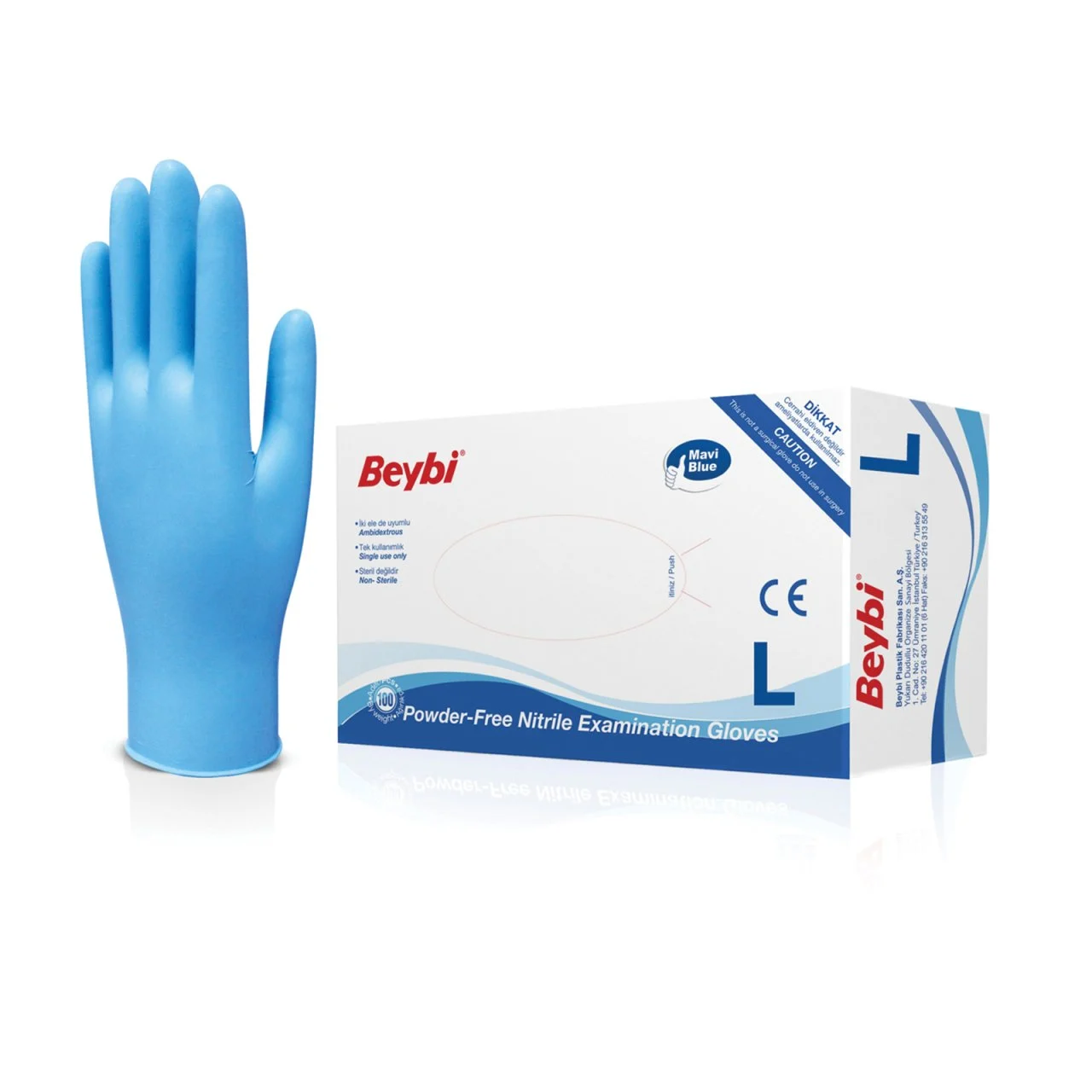 Lateks Pudralı Eldiven L